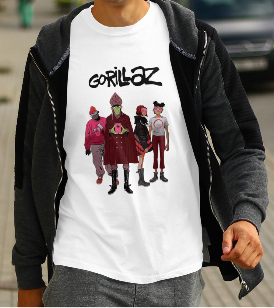 Gorillaz Cracker Island Animated Band Characters T-Shirt