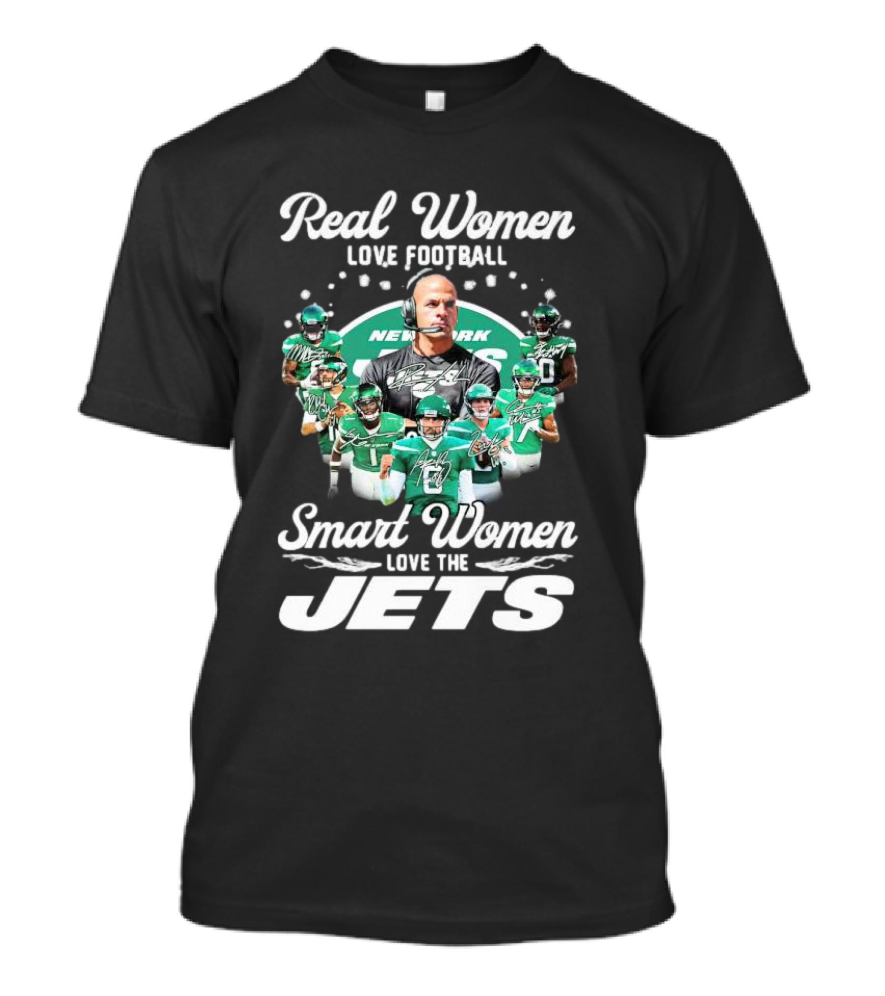 Real Women Love Football Smart Women Love The New York Jets T-Shirt