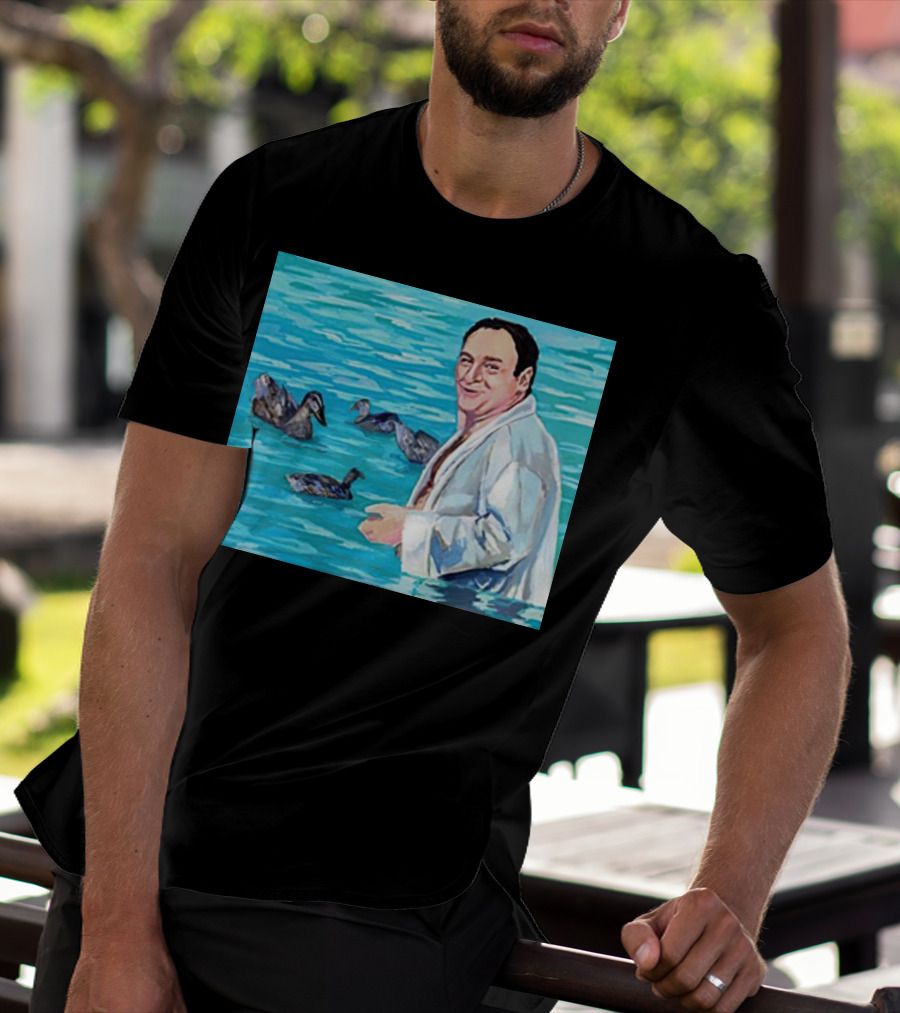 The Sopranos Tony Soprano Ducks Pool Scene Fan T-Shirt