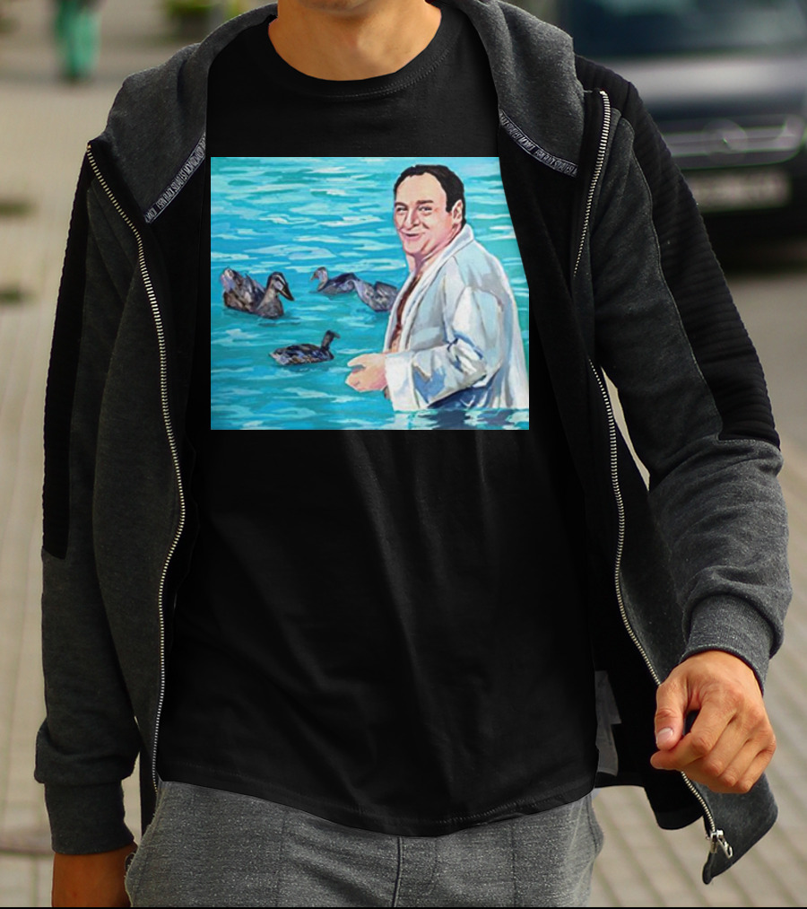 The Sopranos Tony Soprano Ducks Pool Scene Fan T-Shirt