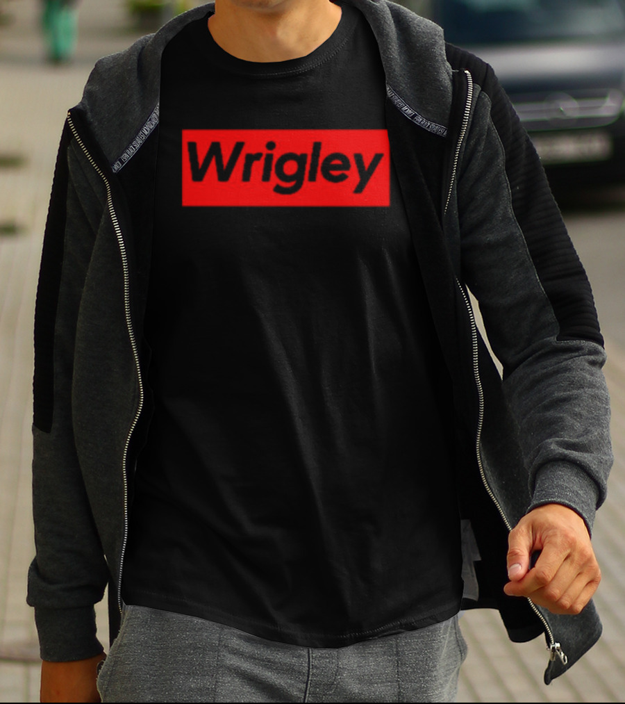 Wrigley Red Box Bold Black Lettering T-Shirt