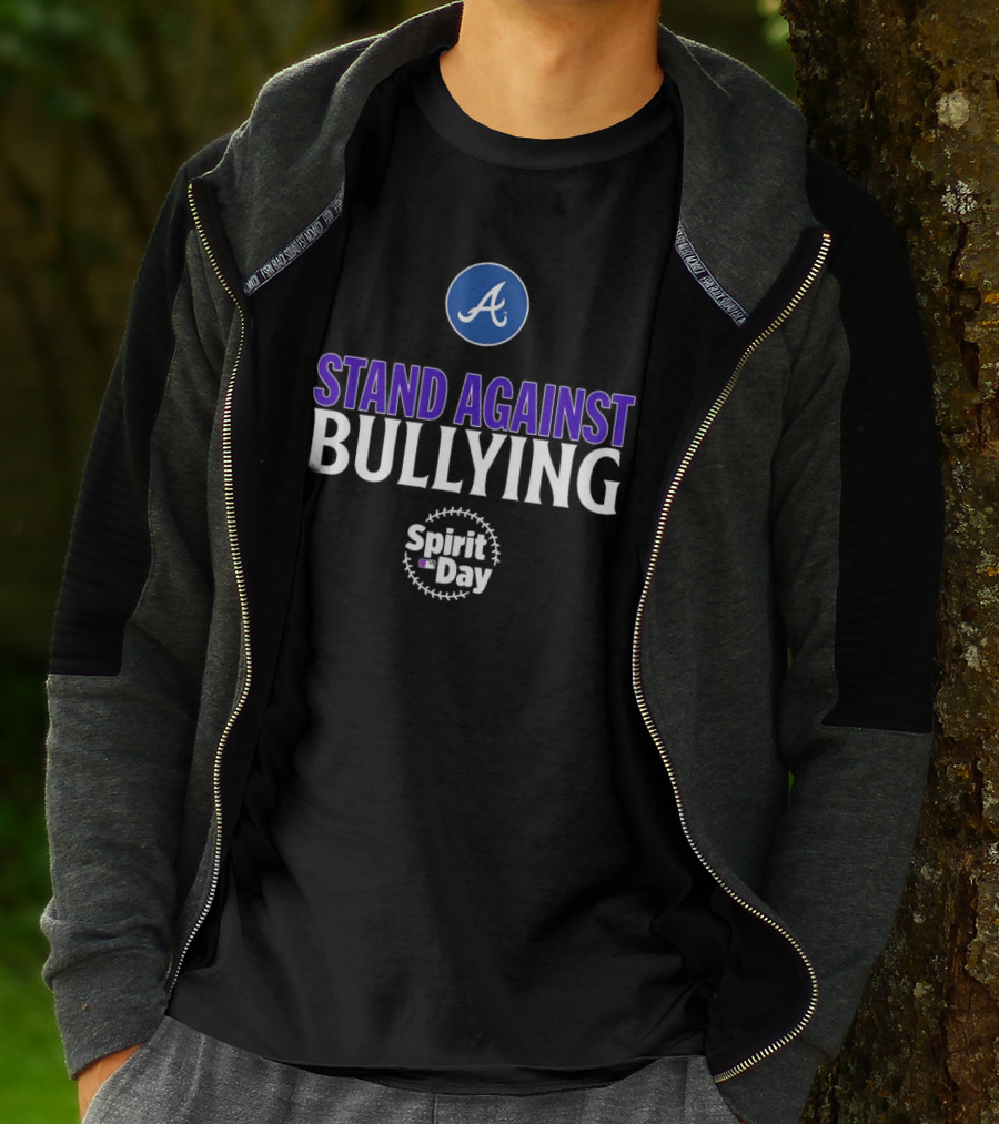 Atlanta Braves Spirit Day Stand Against Bullying T-Shirt