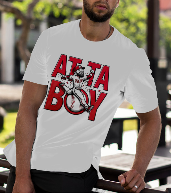 Atta Boy Harper Baseball Caricature Jumping T-Shirt