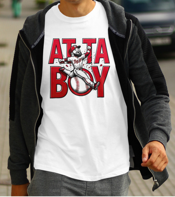 Atta Boy Harper Baseball Caricature Jumping T-Shirt