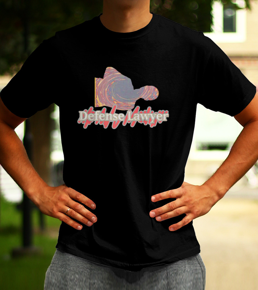 Defense Lawyer Fist Abstract Swirl Motif T-Shirt