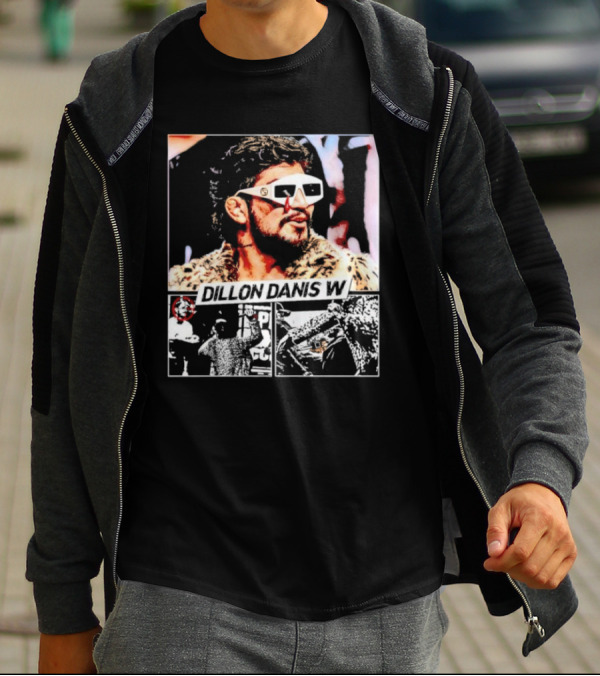 Dillon Danis W Sunglasses And Leopard Print Coat T-Shirt