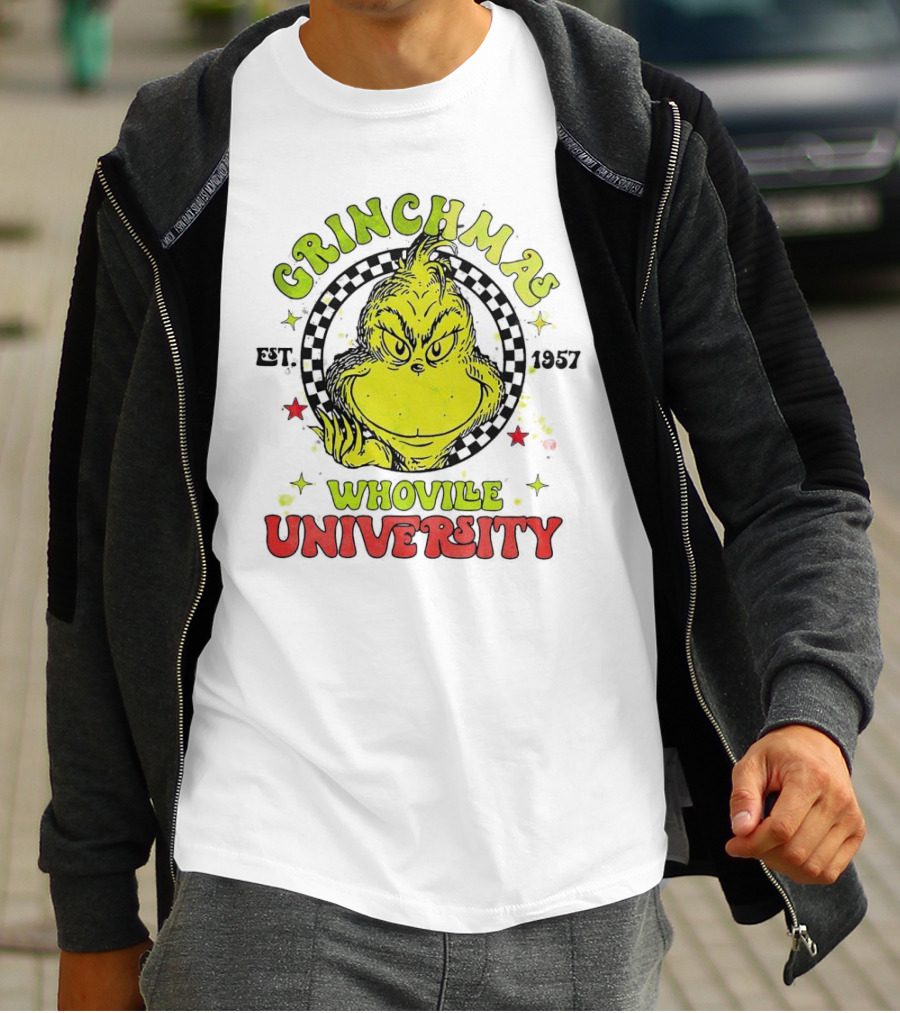 Grinchmas Whoville University Est. 1957 Christmas T-Shirt