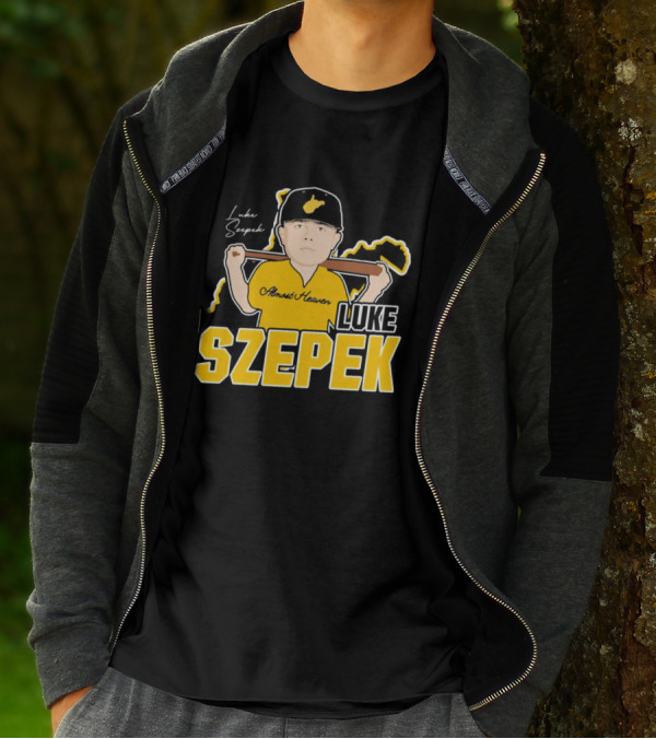Luke Szepek Almost Heaven Caricature Signature T-Shirt