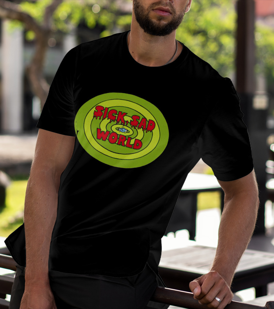 Sick Sad World Eye Concentric Circles Logo From Daria T-Shirt