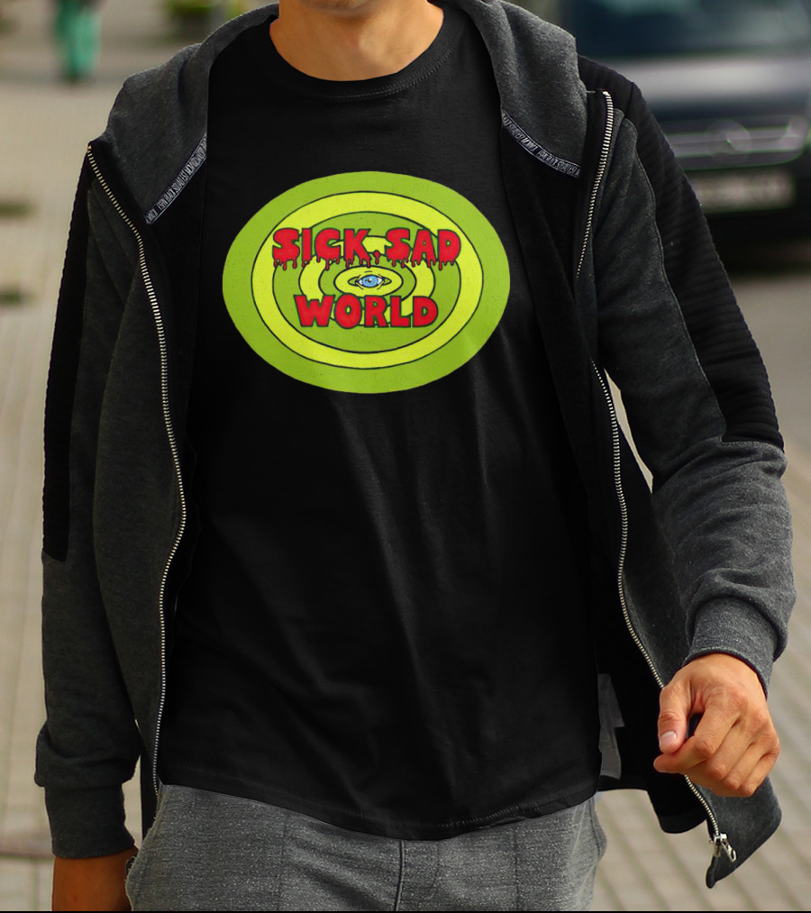Sick Sad World Eye Concentric Circles Logo From Daria T-Shirt