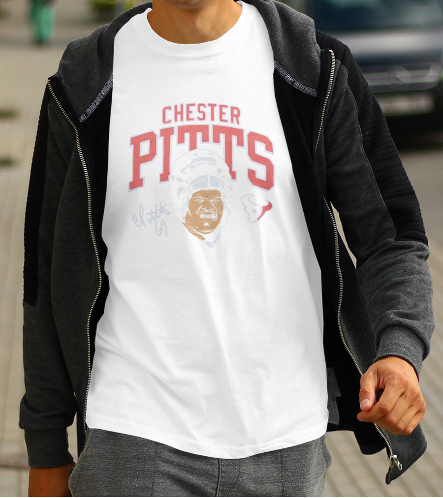 Chester Pitts Texans Signature 69 T-Shirt
