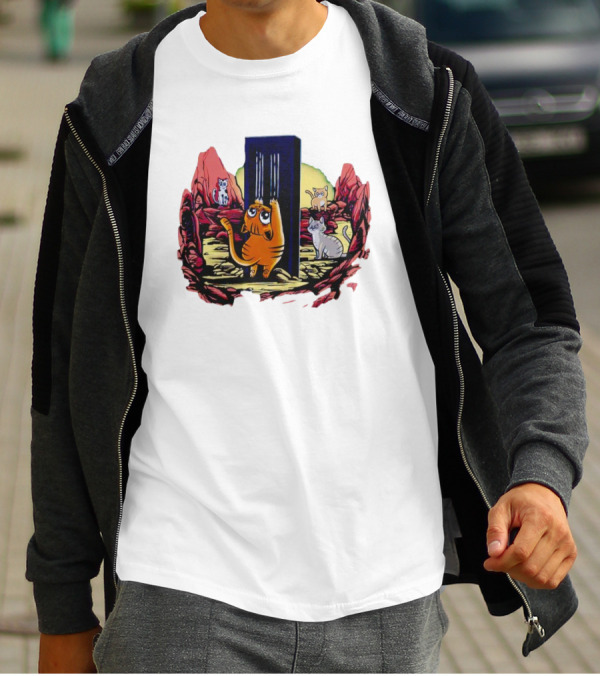Trending Cat Odyssey Monolith Adventure T-Shirt