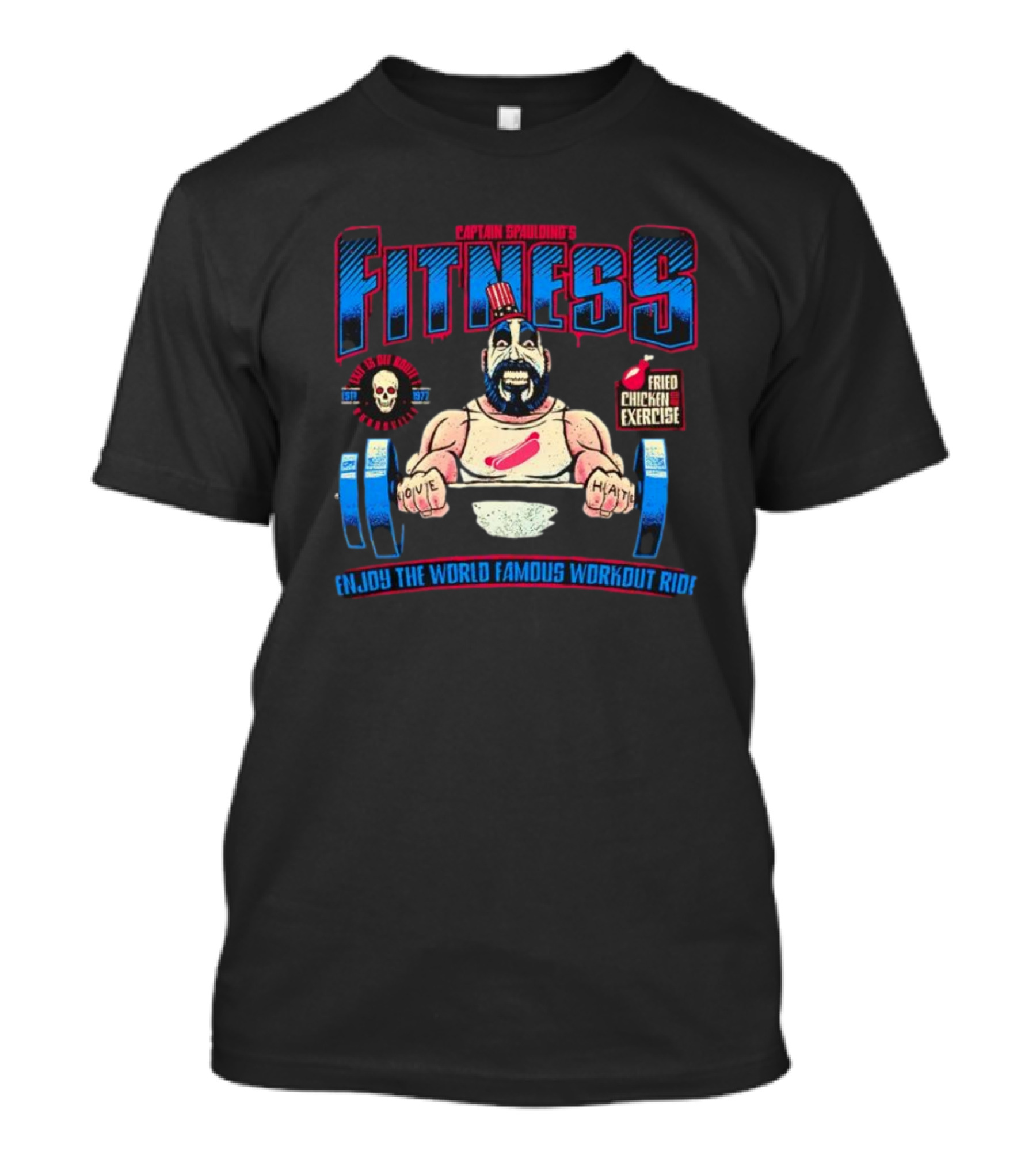Captain Spaulding's Fitness Fried Chicken Exercise Halloween T-Shirt