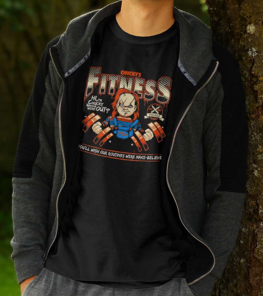 Chucky's Fitness Gym Halloween Chicago Horror Workout Routines T-Shirt