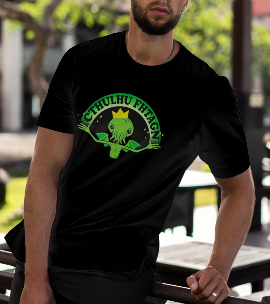 Cthulhu Fhtagn King Funny Cute Lovecraftian Creature T-Shirt
