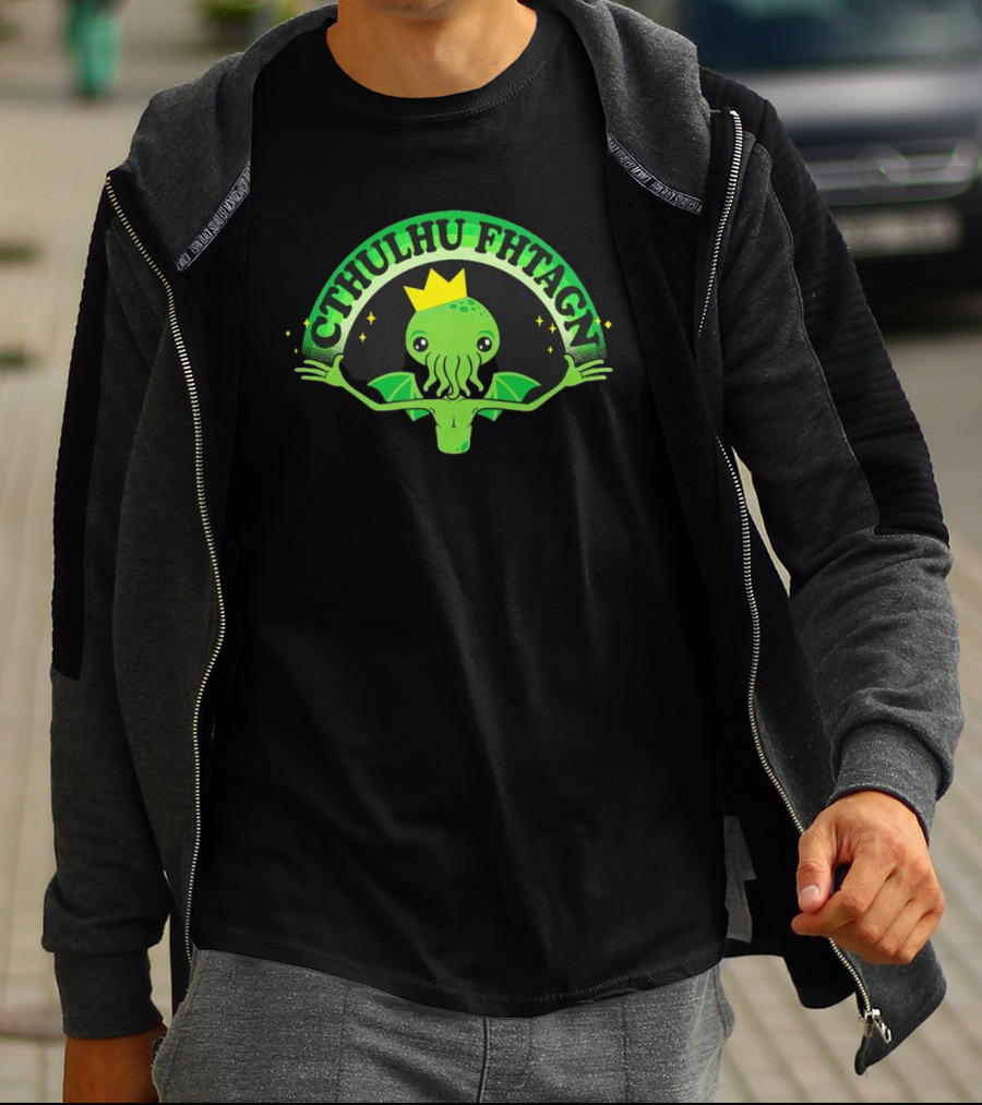 Cthulhu Fhtagn King Funny Cute Lovecraftian Creature T-Shirt