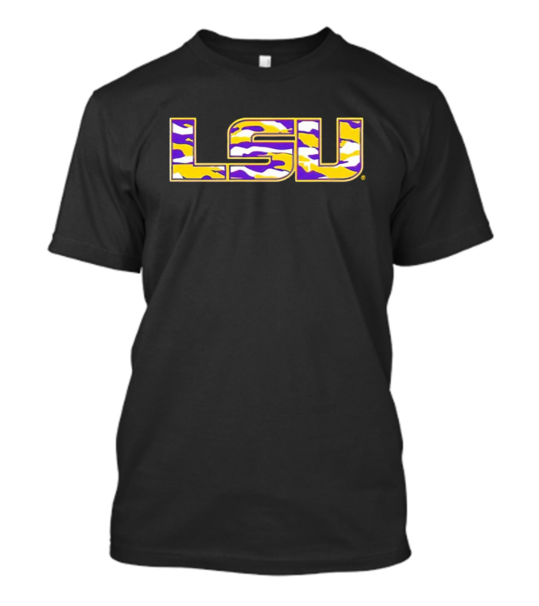 LSU Tigers Purple Gold Camo T-Shirt