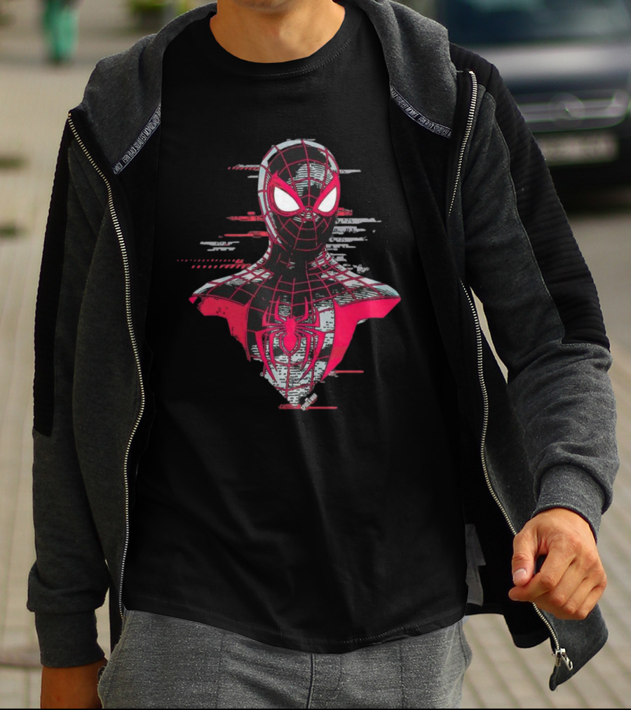 Spider-Man Miles Morales Marvel Glitch T-Shirt