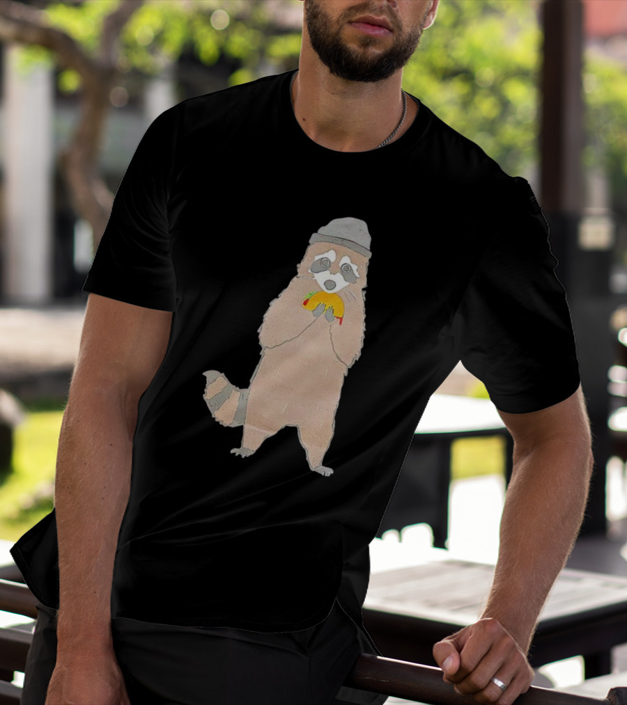 Mischievous Raccoon Eating Taco Bandit T-Shirt