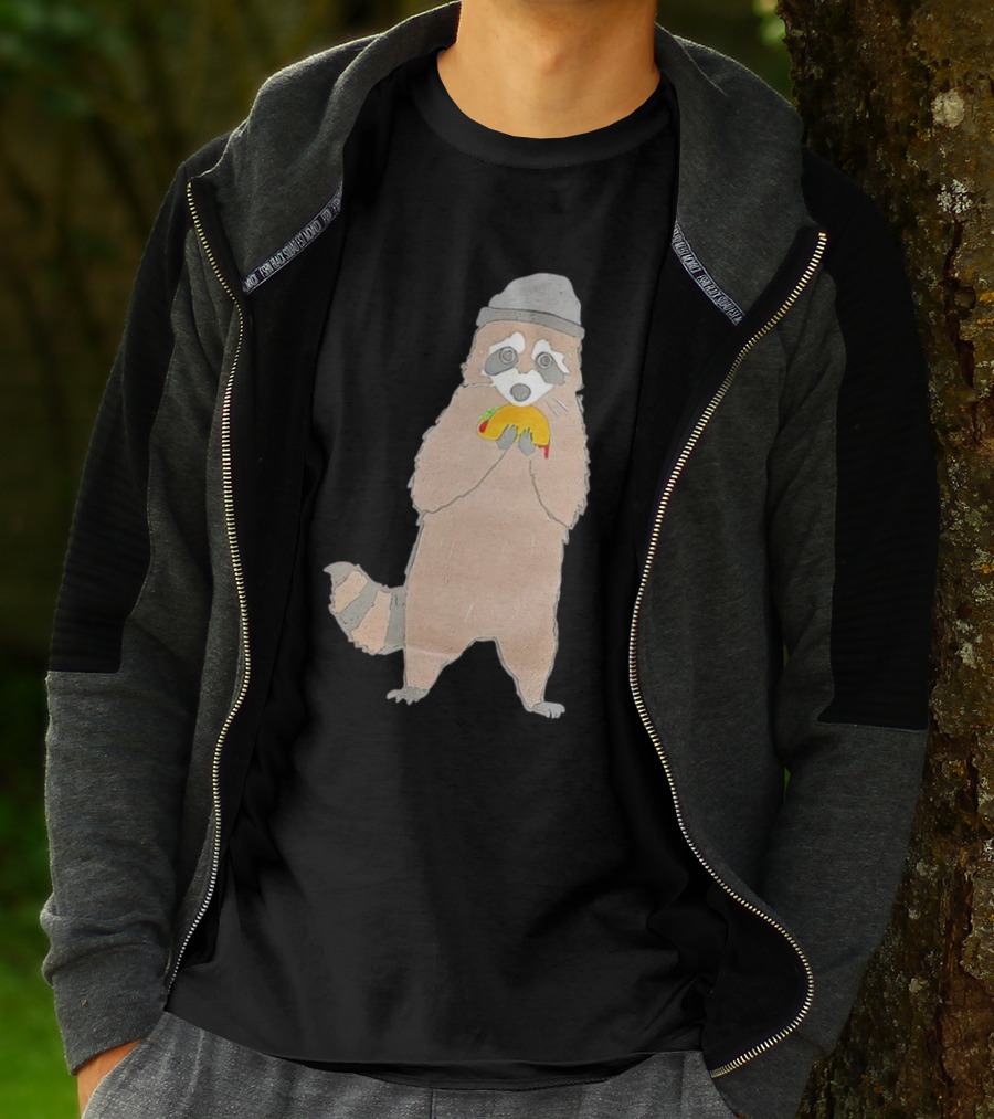 Mischievous Raccoon Eating Taco Bandit T-Shirt
