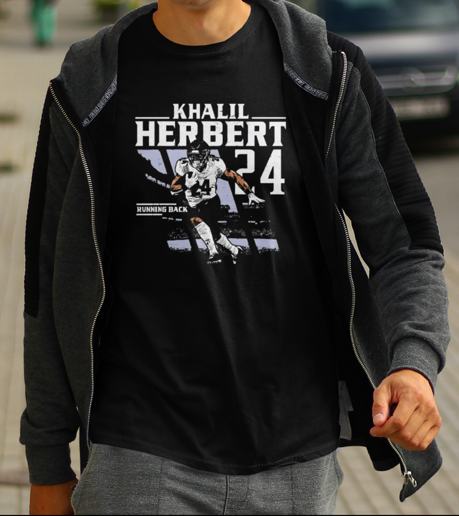 Khalil Herbert Running Back 24 Chicago Stadium T-Shirt