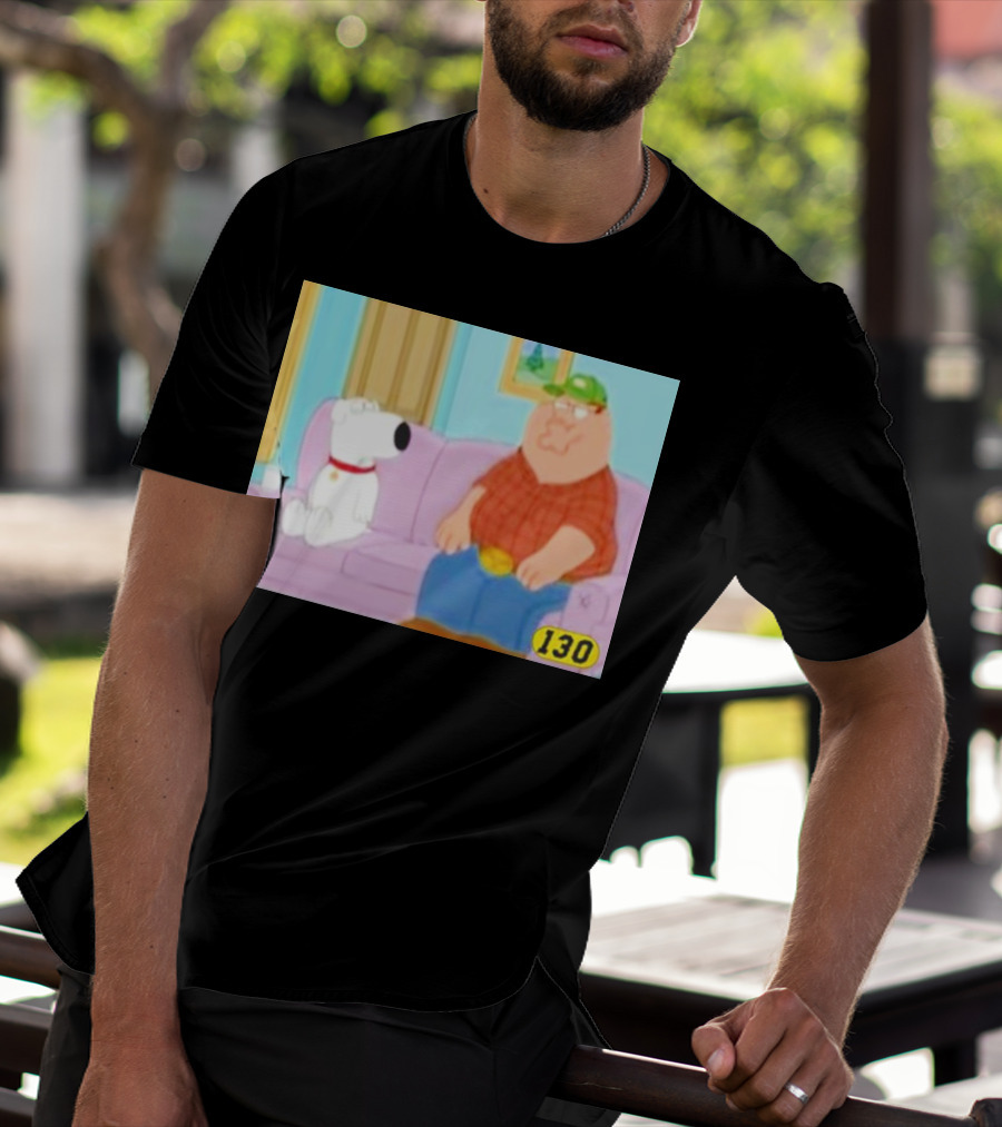David Wearing Brian Griffin Peter Griffin On Couch 130 T-Shirt