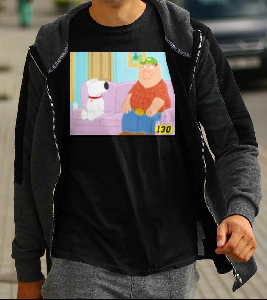 David Wearing Brian Griffin Peter Griffin On Couch 130 T-Shirt