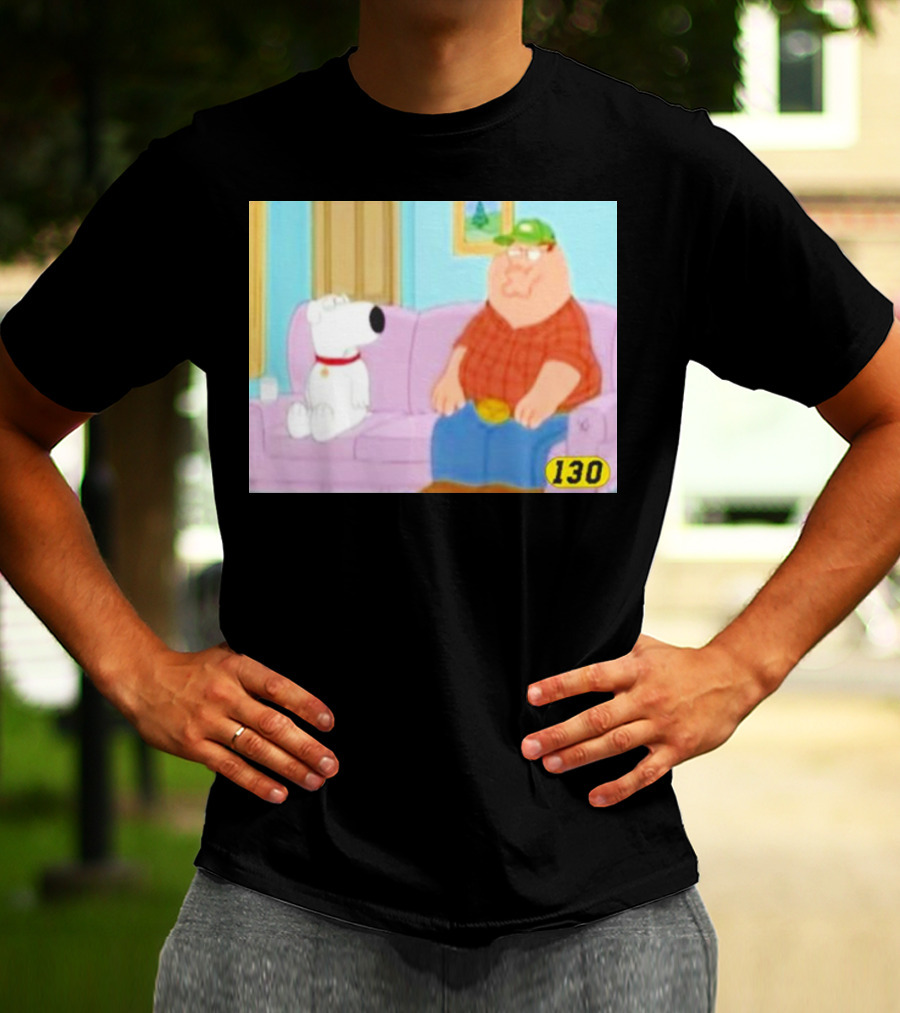 David Wearing Brian Griffin Peter Griffin On Couch 130 T-Shirt