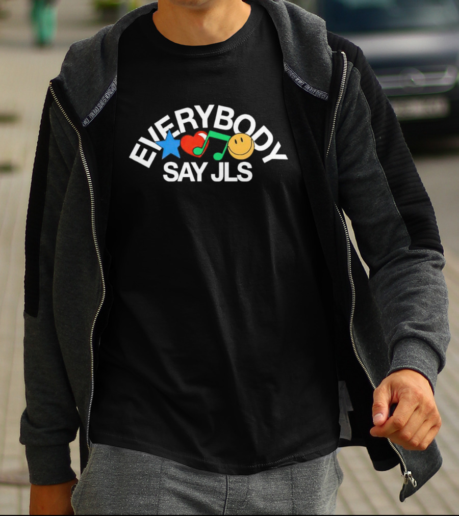 Everybody Say JLS Star Heart Musical Note Smiley T-Shirt