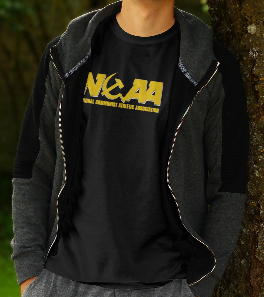 NCAA National Communist Athletic Association Hammer Sickle Michigan Wolverines T-Shirt