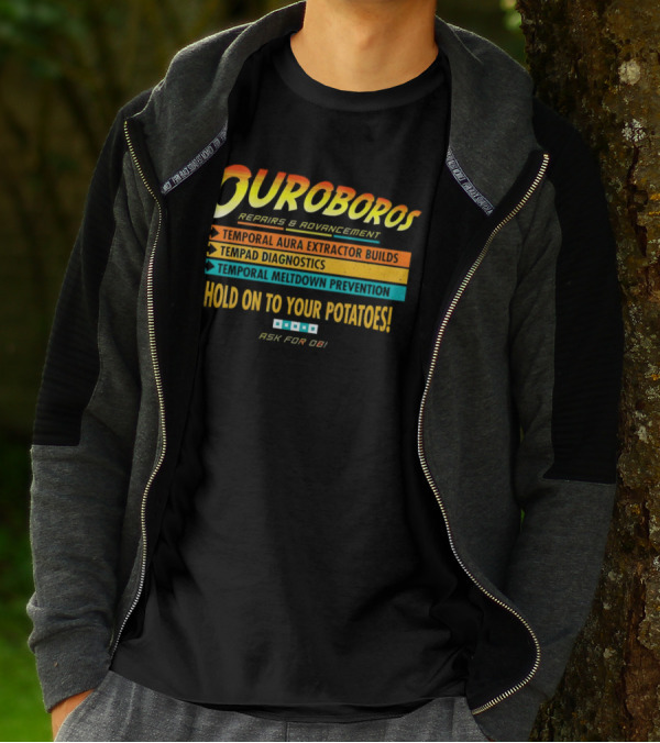OUROBOROS Repairs And Advancement Temporal Aura Extractor Builds Tempad Diagnostics Meltdown Prevention Hold On To Your Potatoes Ask For OB T-Shirt