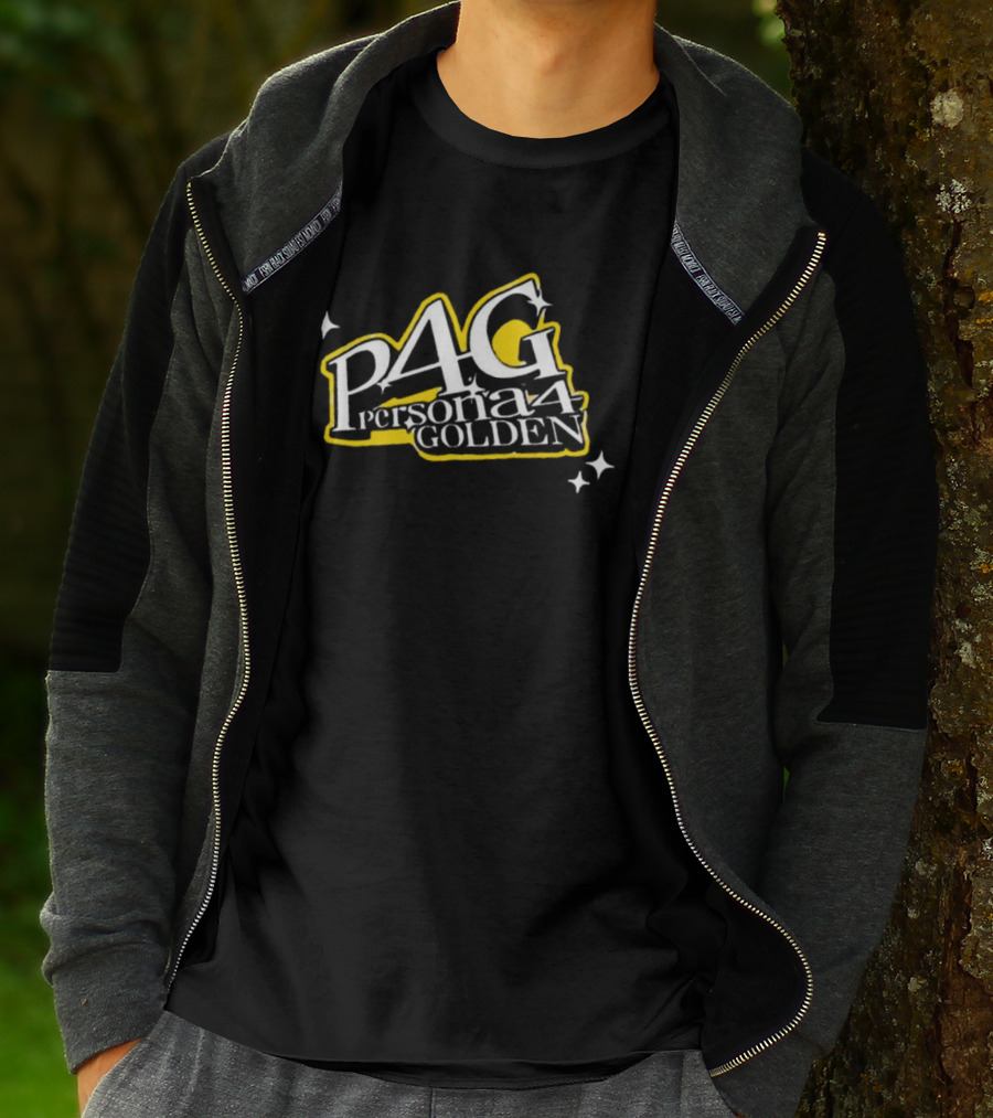 P4G Persona 4 Golden Logo With Stars T-Shirt