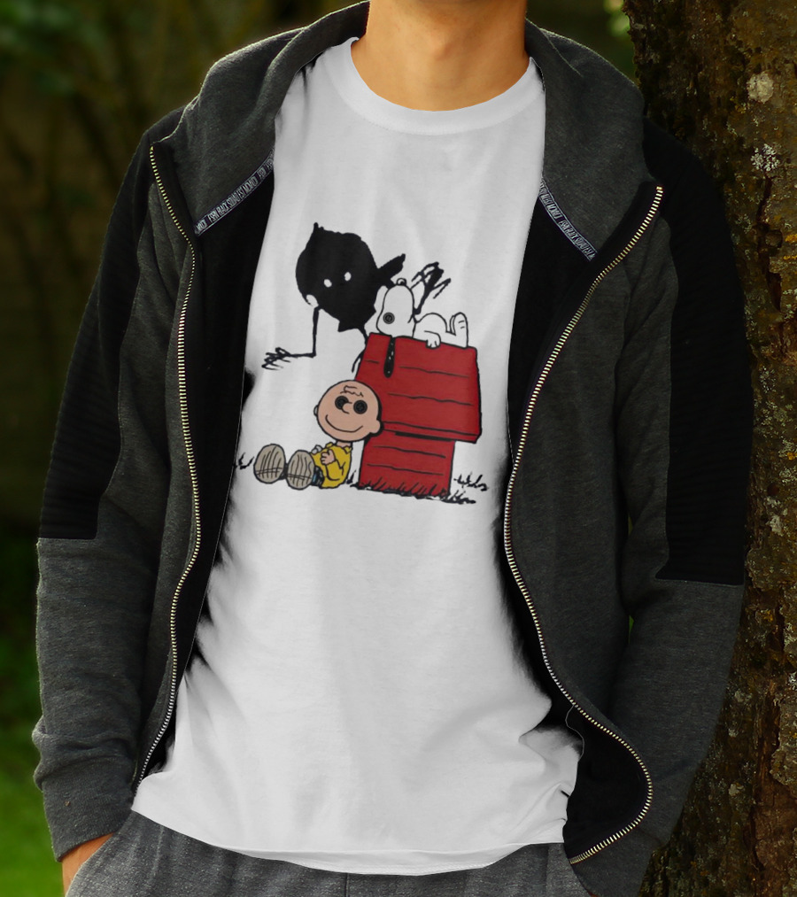 Charlie Brown Snoopy Woodstock Shadow Doghouse T-Shirt