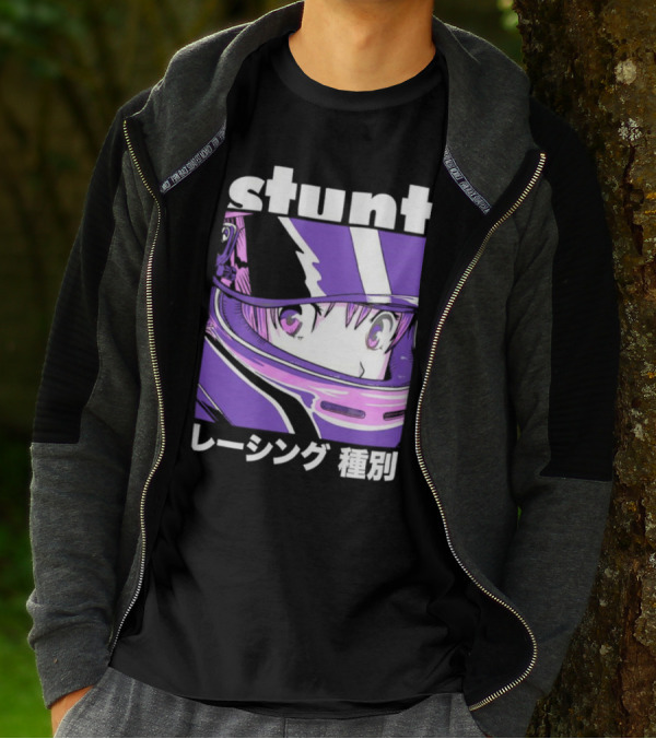 Stunt Anime Style Racing Helmet T-Shirt
