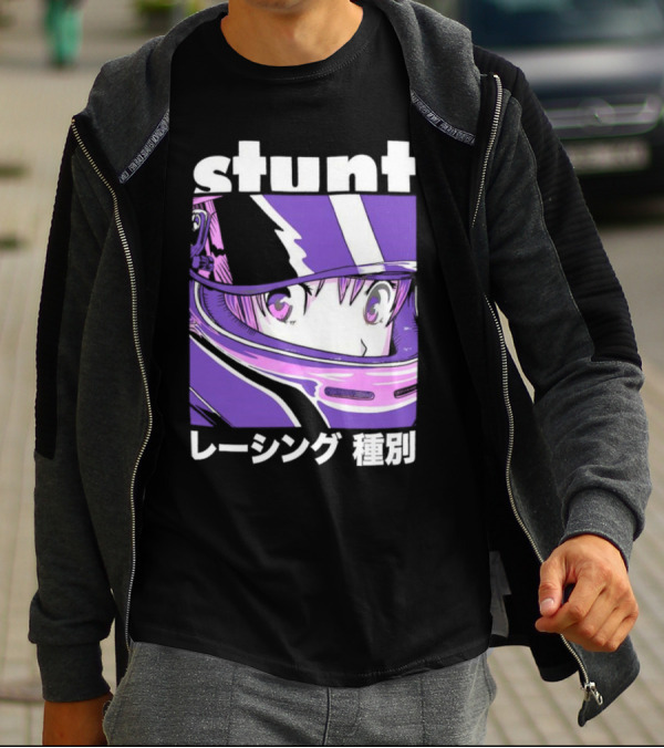 Stunt Anime Style Racing Helmet T-Shirt