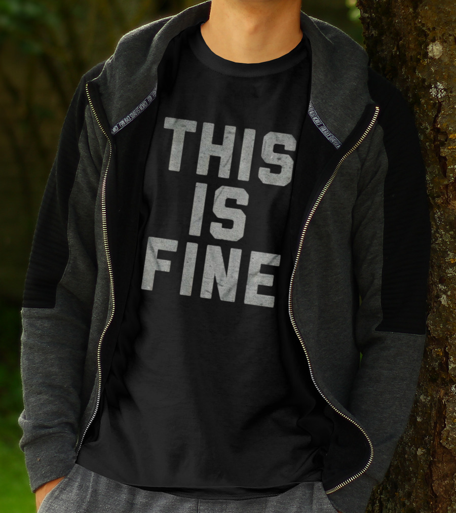 This Is Fine Comic Meme T-Shirt
