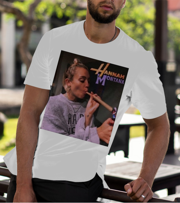 Disney Hannah Montana Smoking Weed Blunt T-Shirt