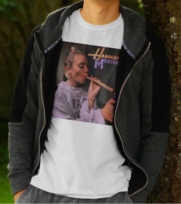 Disney Hannah Montana Smoking Weed Blunt T-Shirt