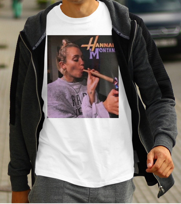 Disney Hannah Montana Smoking Weed Blunt T-Shirt