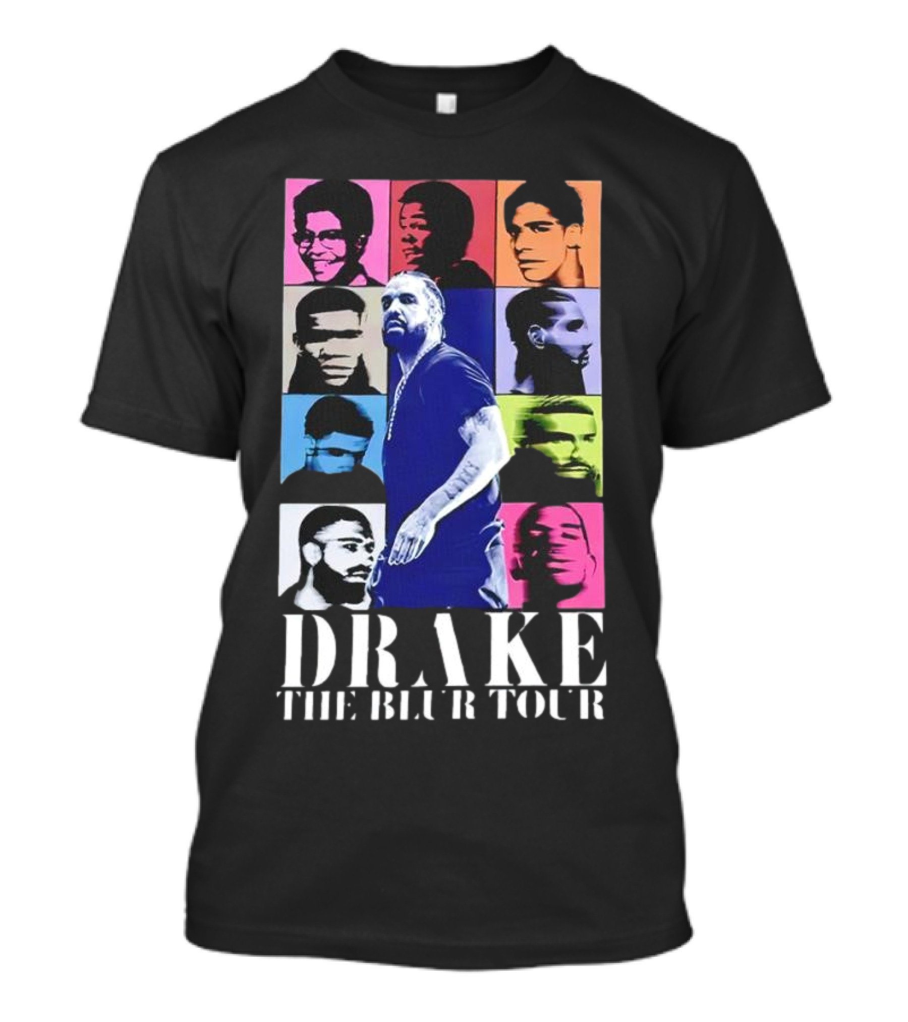 Drake The Blur Tour Pop Art Style Portrait Collage T-Shirt