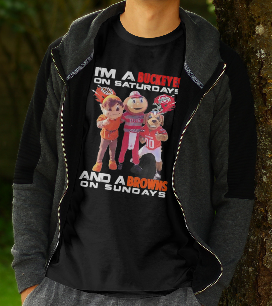 Buckeyes Brutus Saturdays Browns Sundays Mascots T-Shirt