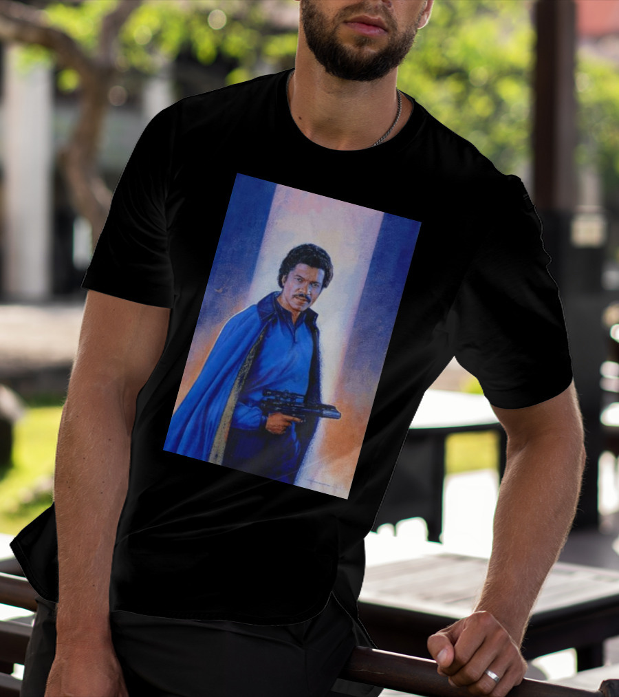 Lando Calrissian Holding Blaster Star Wars Character T-Shirt