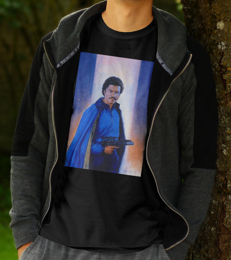 Lando Calrissian Holding Blaster Star Wars Character T-Shirt