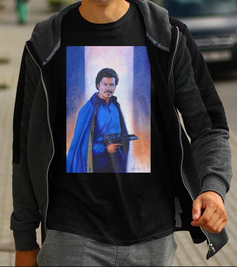 Lando Calrissian Holding Blaster Star Wars Character T-Shirt