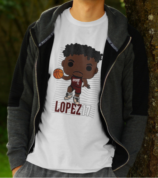 Lopez 17 Basketball Chibi Dribble T-Shirt