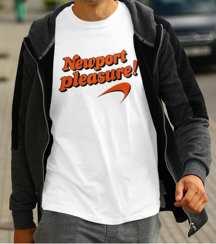Newport Pleasure Iconic Orange Curve T-Shirt