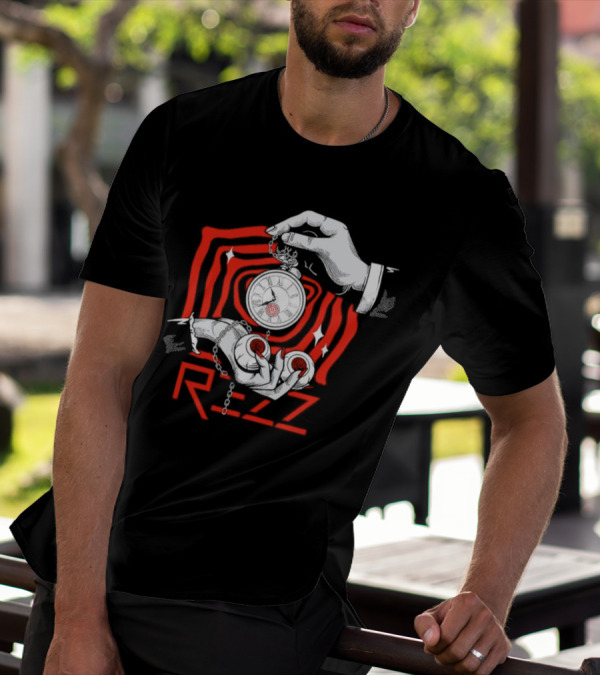 Rezz Hypnotic Timepiece Artwork With Pocket Watch And Optical Illusion T-Shirt