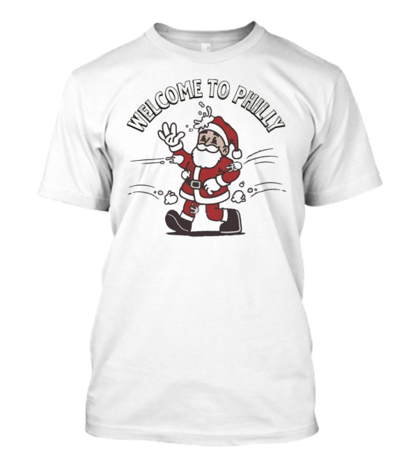Welcome To Philly Santa Eagles Franklin Field T-Shirt