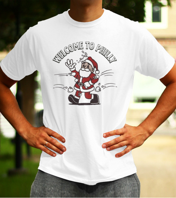 Welcome To Philly Santa Eagles Franklin Field T-Shirt