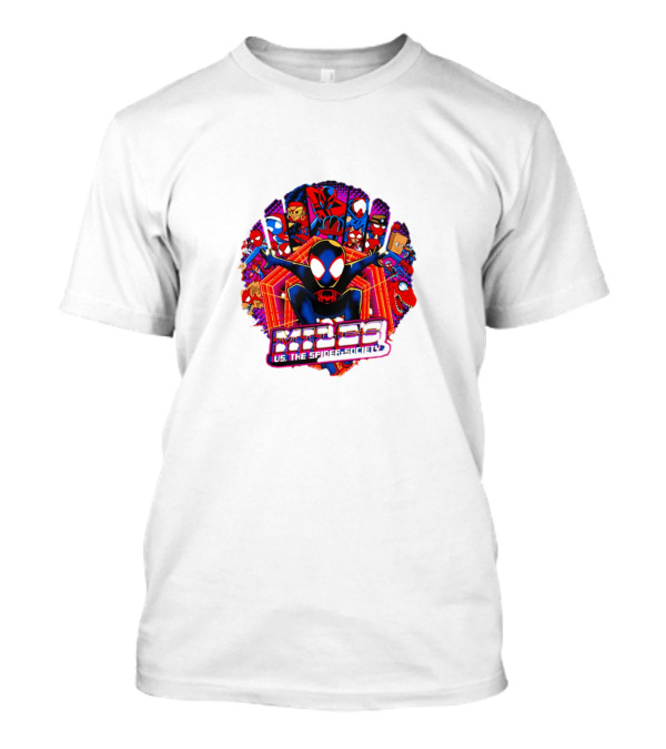 Miles Spider-Society Ensemble With Diverse Spider Characters T-Shirt